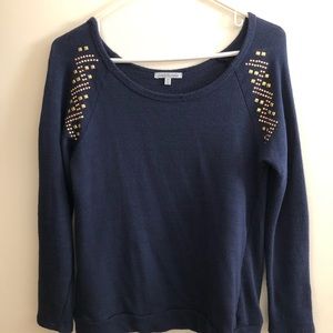 Charlotte Russe navy blue long sleeve top